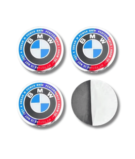4 articles x 60mm BMW METAL autocollants centre de roue BLEU/BLANC KiTH logo enjoliveurs emblèmes
