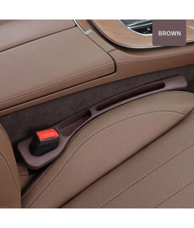 2 Stück Braun Auto Sitzritzen-Füller Organizer – Wasserdicht mit 2 Fächern, passt für die meisten Fahrzeuge