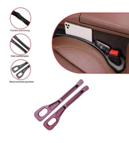 Lot de 2 Rouge Organiseur de Fente de Siège Voiture – Étanche avec 2 Compartiments, Compatible Tous Véhicules