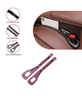 Lot de 2 Rouge Organiseur de Fente de Siège Voiture – Étanche avec 2 Compartiments, Compatible Tous Véhicules