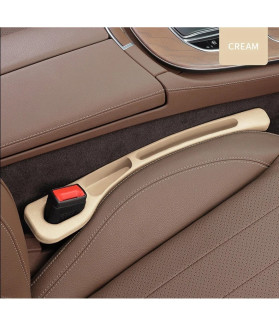 2 Stück Beige Auto Sitzritzen-Füller Organizer – Wasserdicht mit 2 Fächern, passt für die meisten Fahrzeuge