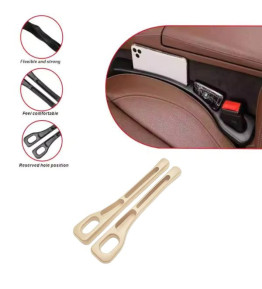 2 Stück Beige Auto Sitzritzen-Füller Organizer – Wasserdicht mit 2 Fächern, passt für die meisten Fahrzeuge