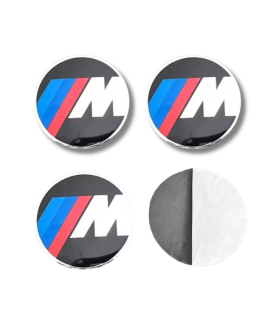 4 articles x 56mm BMW METAL autocollants centre de roue Série M logo enjoliveurs emblèmes