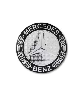Laurier Noir Emblèmes Mercedes Benz Stickers Logo Centre de Roue et Jantes 56-75mm