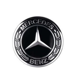 Laurier Noir Total Emblèmes Mercedes Benz Stickers Logo Centre de Roue 56-75mm