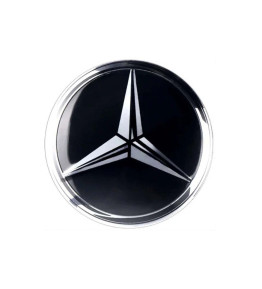 Schwarz Silber Stern Mercedes Benz Embleme Felgendeckel Nabenkappen Logo Aufkleber 56-75mm