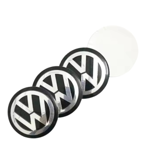 4 Stück x 60mm VW METALL Aufkleber VOLKSWAGEN Felgen LOGO Radkappen Embleme